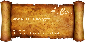 Antalfy Csongor névjegykártya